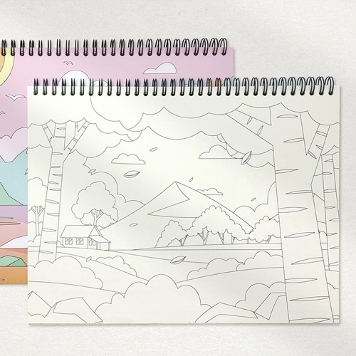 풍경 랜드마크 컬러드로잉북 (2개)
