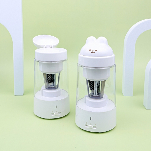 [오아트] 자동 상승 연필깎이 화이트래빗(선물추천/C타입 충전식/KC, 배터리 인증)