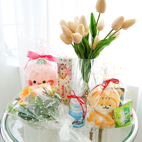 투명하트 OPP 비닐 선물 포장지