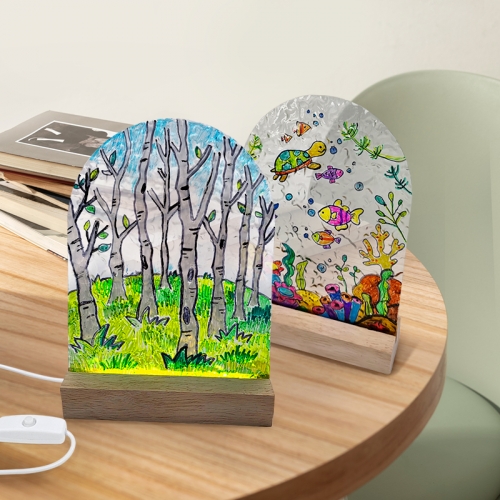 [탑키드] LED 아크릴 무드등 만들기(원목받침)