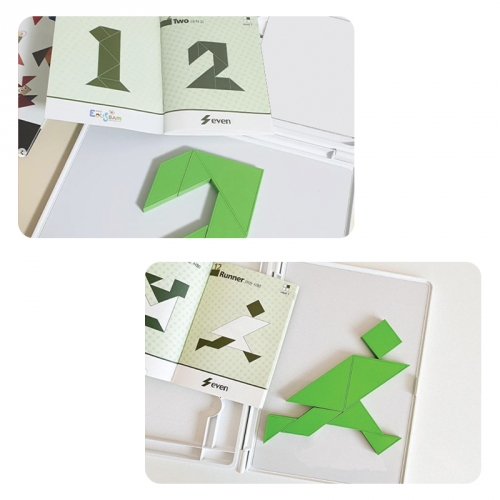 에듀쌤 창의 자석 칠교놀이 세트 알파벳과 숫자