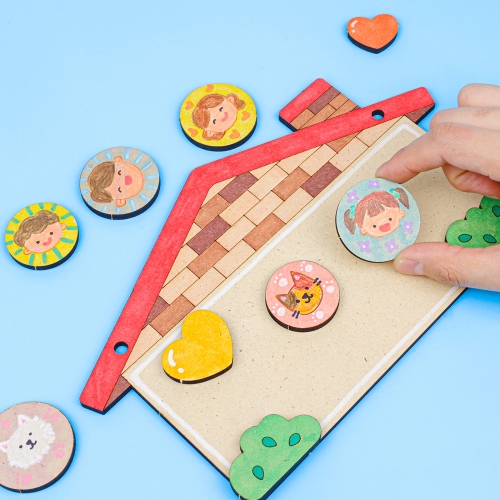 [오늘놀이] 우리 가족 문패 만들기(나와 가족/나무 만들기/방문걸이/KC인증)