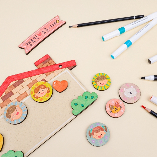 [오늘놀이] 우리 가족 문패 만들기(나와 가족/나무 만들기/방문걸이/KC인증)