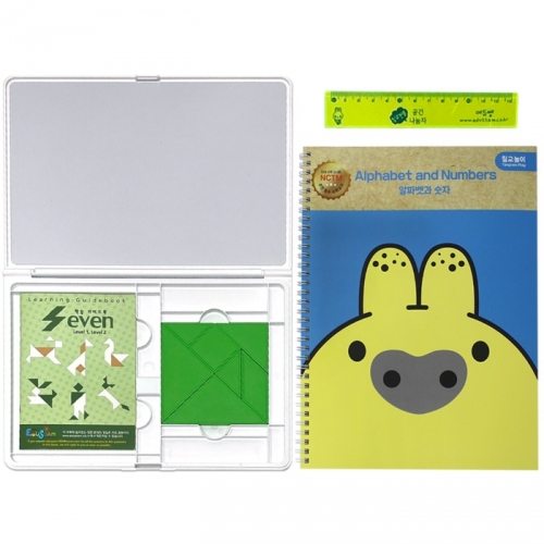 에듀쌤 창의 자석 칠교놀이 세트 알파벳과 숫자