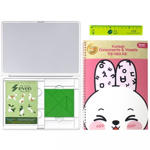 에듀쌤 창의 자석 칠교놀이 세트 한글 자음과 모음