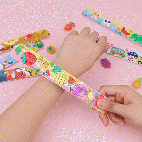 [오늘놀이] 그리기 요술팔찌(무지/주제별 스티커/컬러링 도안 8종 택1/KC인증)