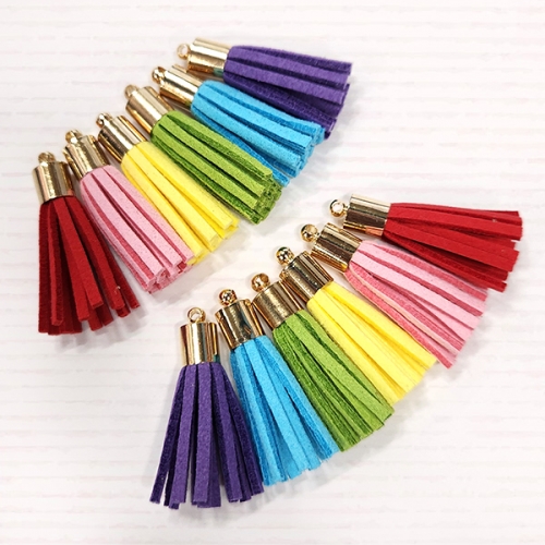 [탑키드] 고급 키링 가죽 태슬 3.5cm(5개입)