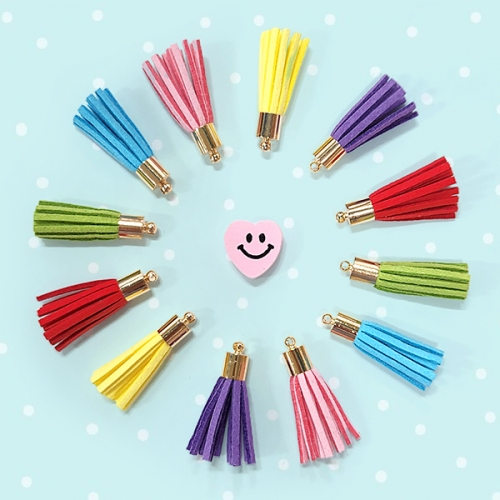 [탑키드] 고급 키링 가죽 태슬 3.5cm(5개입)