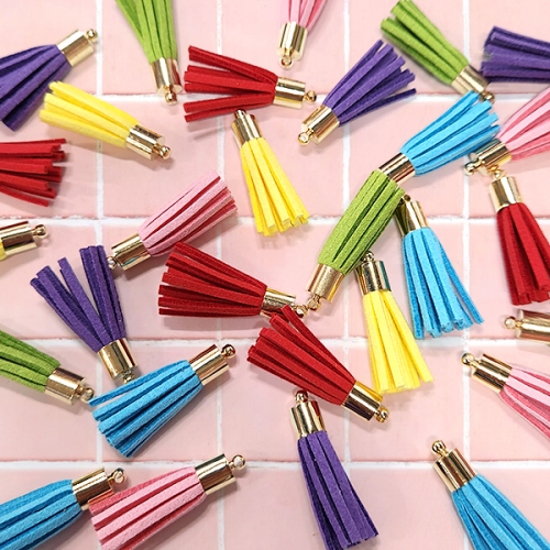 [탑키드] 고급 키링 가죽 태슬 3.5cm(5개입)