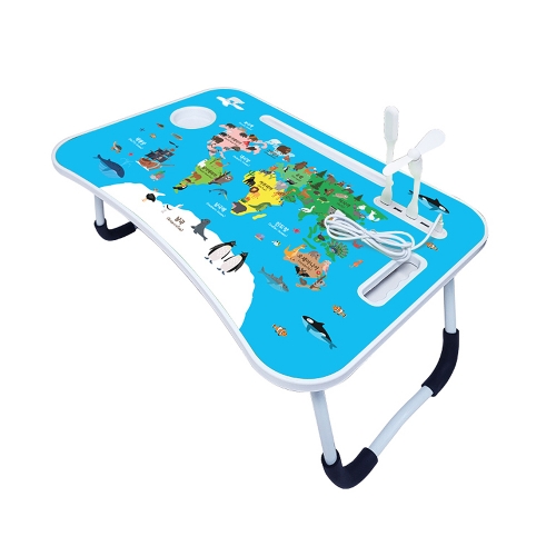 세계지도 USB 접이식 책상_접이식 어린이 좌식 책상