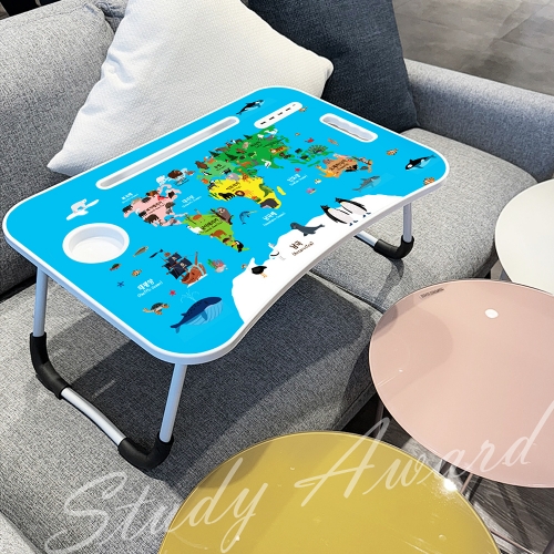 세계지도 USB 접이식 책상_접이식 어린이 좌식 책상