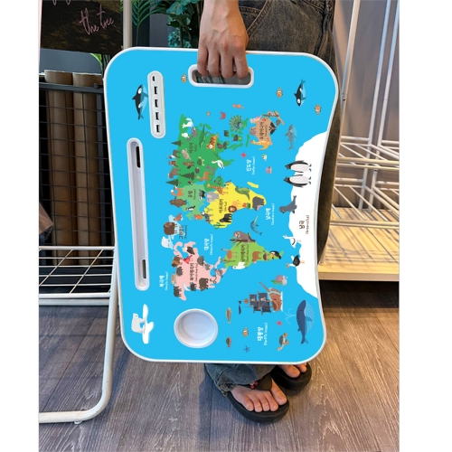 세계지도 USB 접이식 책상_접이식 어린이 좌식 책상