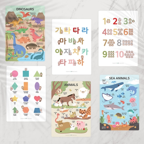 [우아띵] 공룡 벽보 학습 과학 자연관찰 쥐라기 백악기