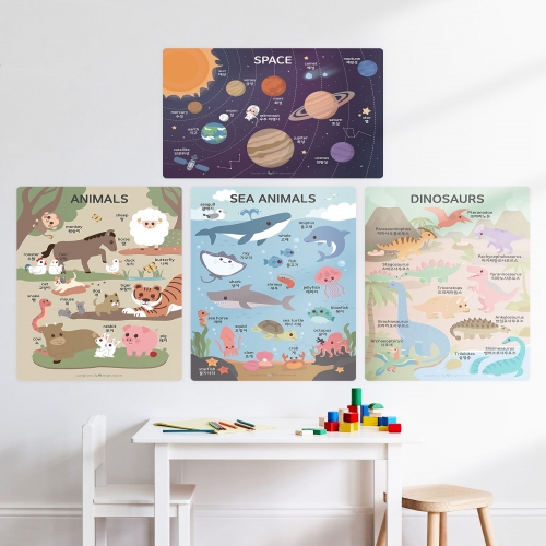 [우아띵] 공룡 벽보 학습 과학 자연관찰 쥐라기 백악기