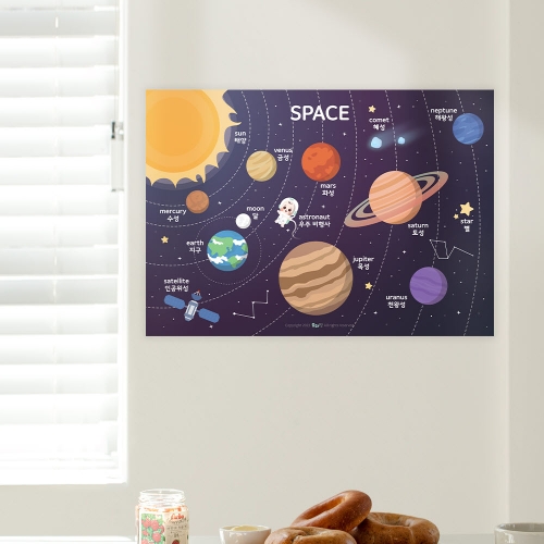[우아띵] 우주 벽보 학습 과학 지구과학 은하계 지구 행성