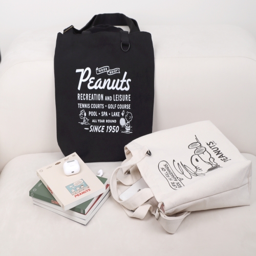 피너츠 스누피 75주년 빈티지 메신져 에코백 (2 option)