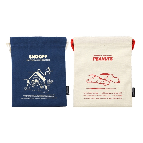 피너츠 스누피 75주년 스트링 파우치 (2 option)
