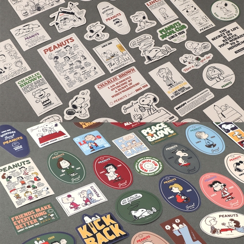 피너츠 스누피 75주년 스티커팩 (2 option)