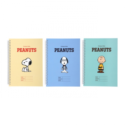 피너츠 스누피 캠퍼스노트 (3 option)