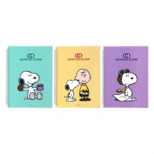 피너츠 스누피 4분할 pp 연습장 (3 option)