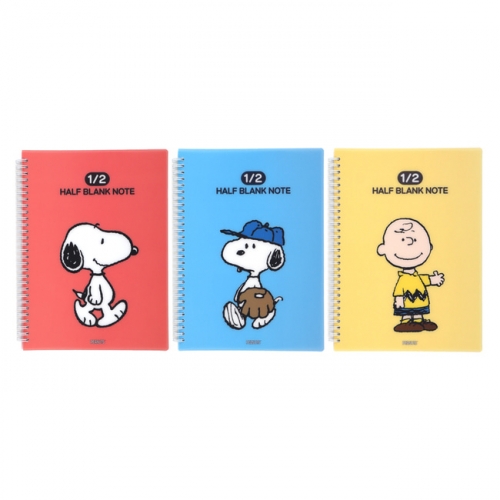 피너츠 스누피 2분할 pp 연습장 (3 option)