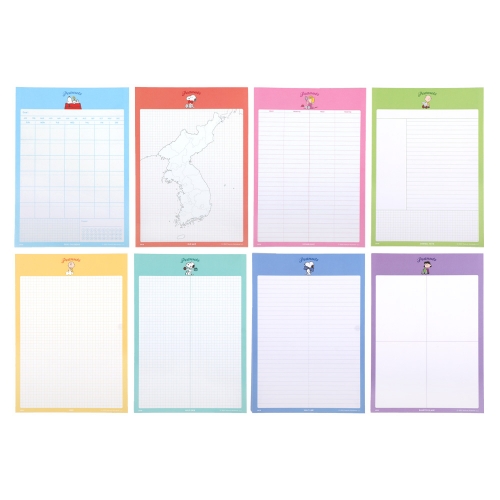 피너츠 스누피 B5 메모패드 (8 option)