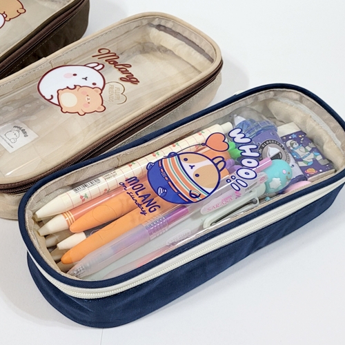 몰랑 심플 투명필통 (랜덤)