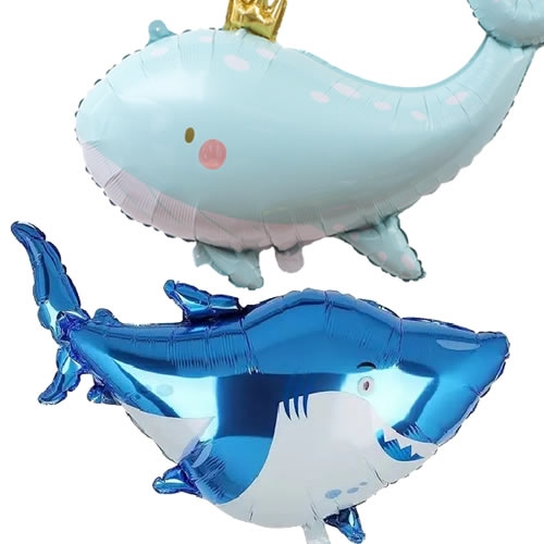 상어 고래 파티 장식 풍선