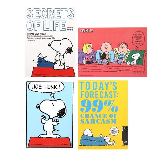 피너츠 스누피 양면 빅포스터