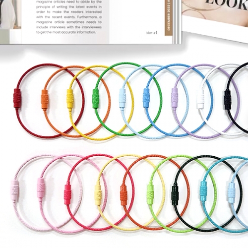 [탑키드] 컬러 와이어링 DIY 키링 고리(혼합 5개입)