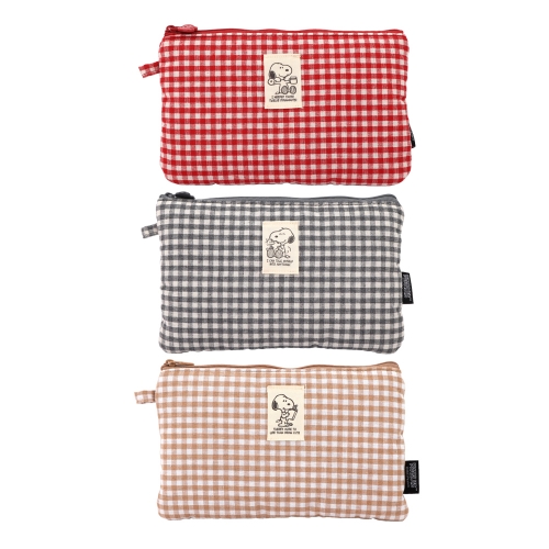 피너츠 스누피 체크 펜 케이스 (3 option)
