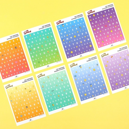 심슨 숫자,알파벳 스티커 SET (4 option)