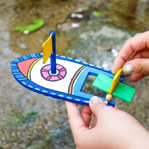 [오늘놀이] 동력 나무배(고무동력/교통기관/과학놀이/KC인증)