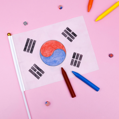 [오늘놀이] 그리기 깃발(무지/태극기/응원도구/컬러링/KC인증)