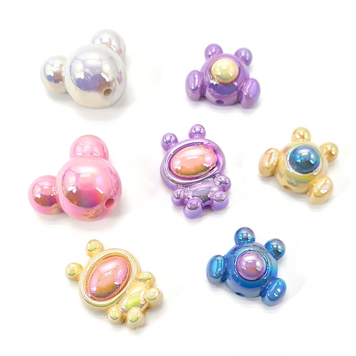 [탑키드] UV 파스텔 마우스 우주인 동글 로봇 비즈