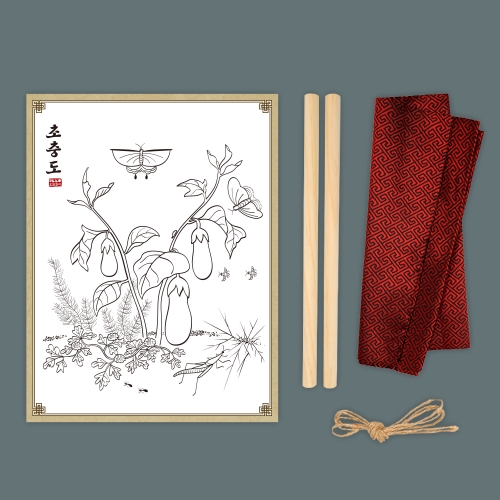 [오늘놀이] 전통 족자(무지/호작도/초충도/KC인증)