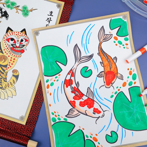 [오늘놀이] 전통 족자(무지/호작도/초충도/KC인증)