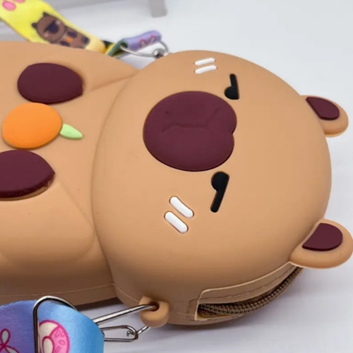 카피바라 실리콘 미니 크로스백 (랜덤 3개)