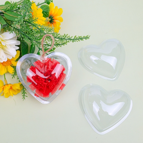 [대원피앤피] 투명 반구 하트 크기 2종 택1 만들기 꾸미기 재료(소포장/덕용)