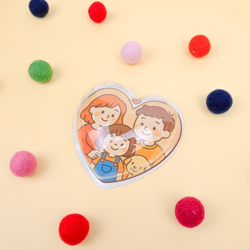 [대원피앤피] 투명 반구 하트 크기 2종 택1 만들기 꾸미기 재료(소포장/덕용)