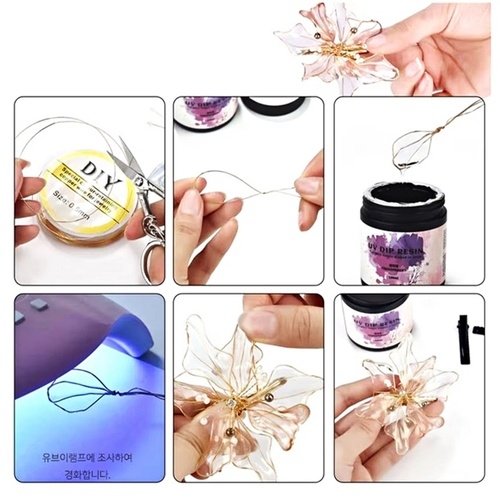 UV 레진 에폭시 공예 아트 만들기 꾸미기 철사공예 악세사리 만들기 딥아트 유브이 딥레진