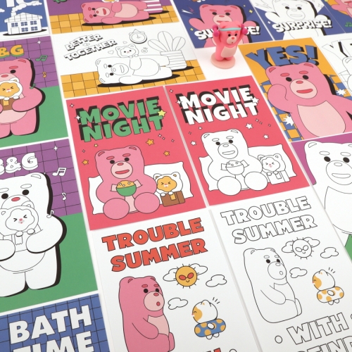 벨리곰 컬러링 엽서(32매)