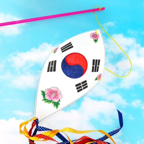 [탑키드] 전통놀이 태극기 막대기 연만들기