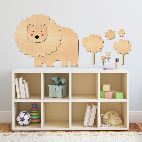 우드스티커 사자와숲 반제품