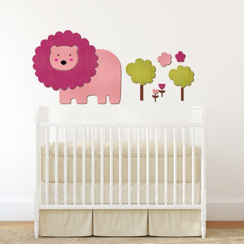 우드스티커 사자와숲 컬러완제품