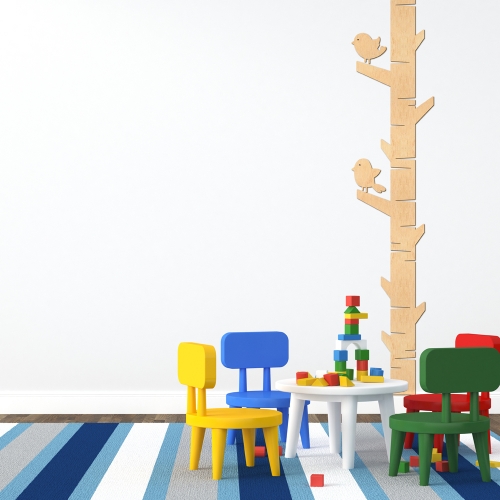 우드스티커 나무와새 반제품