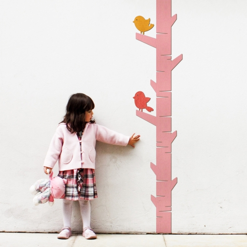 우드스티커 나무와새 컬러완제품