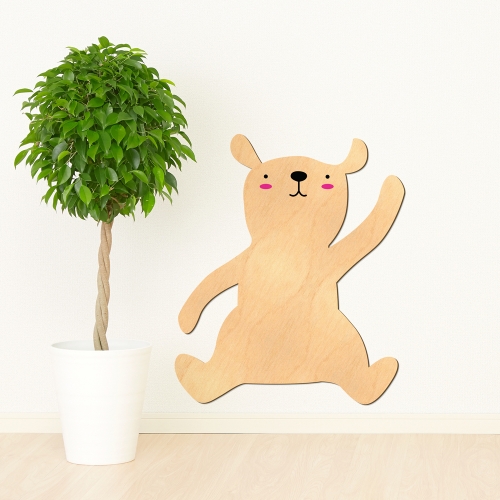 우드스티커 귀여운곰 반제품