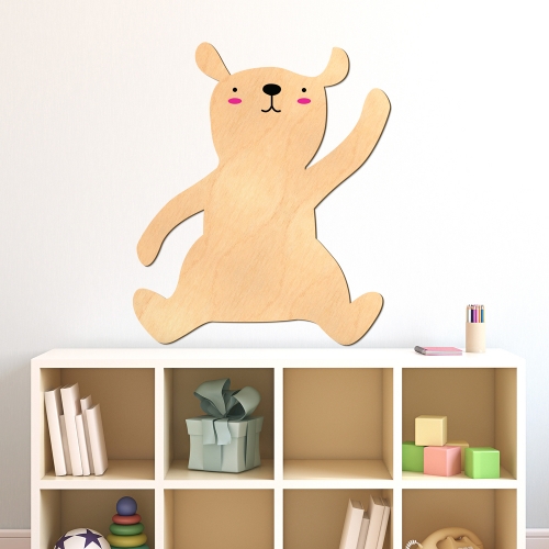 우드스티커 귀여운곰 반제품