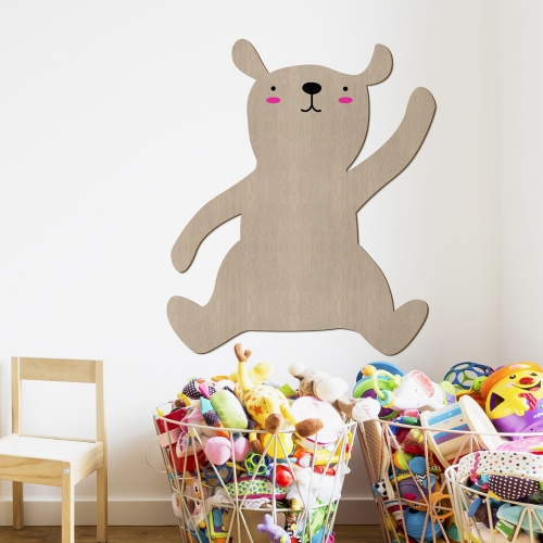 우드스티커 귀여운곰 컬러완제품